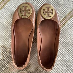 Tory Burch size 6 brown leather flats